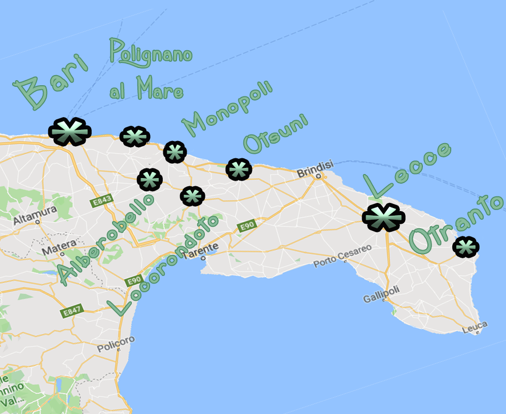 Une semaine dans les pouilles PNF plan