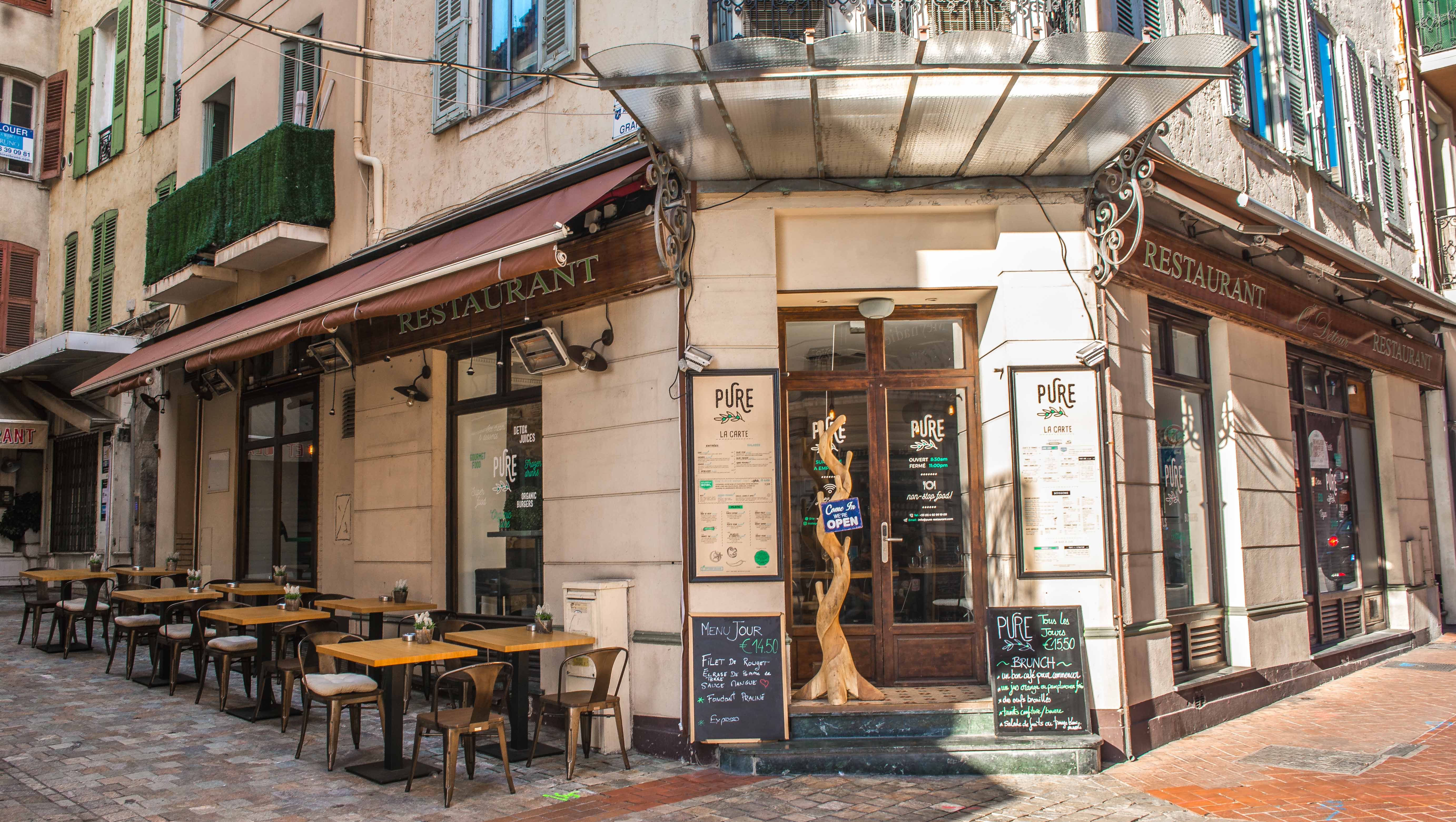 Restaurant pure cannes flexitarien vegan végétarien végétalien blog voyage blogvoyage icietlabas