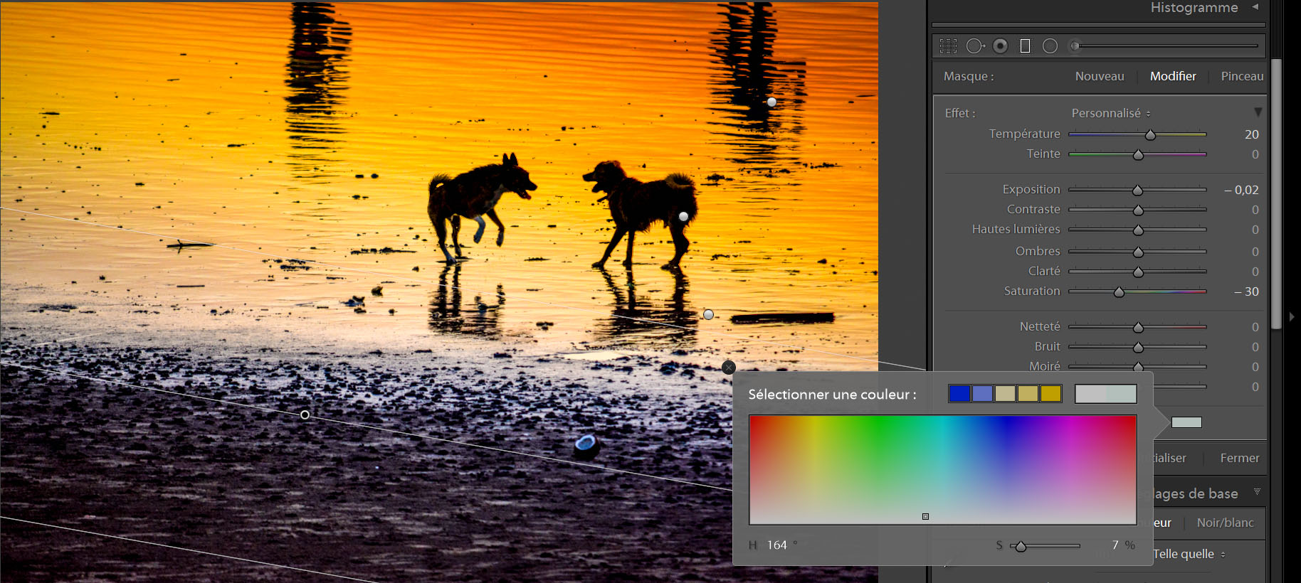 Retouches sur Lightroom Filtre Gradué Blog Voyage