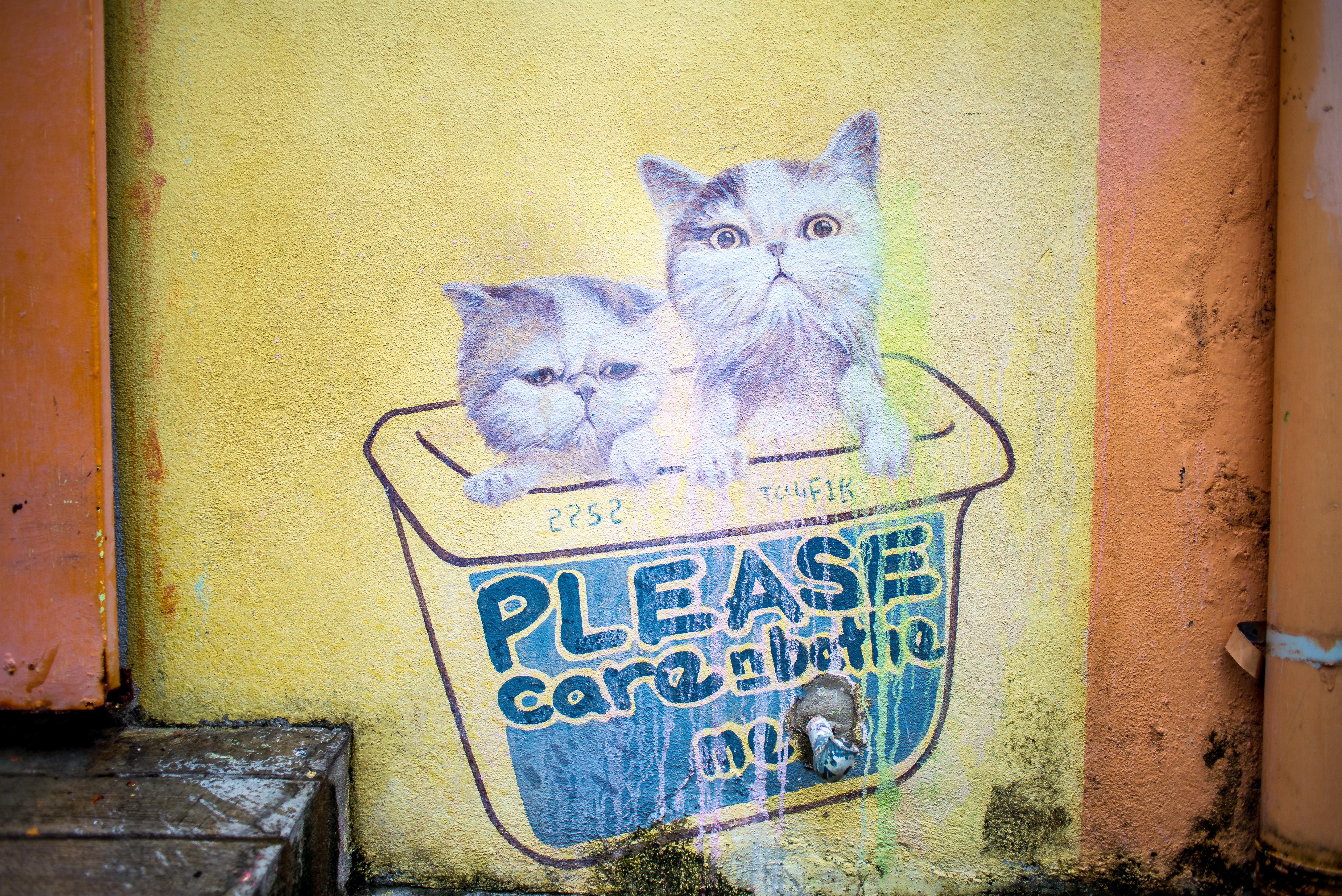 Street art à Georgetown Penang Malaisie Asie blogvoyage Icietlabas 101 Lost Kittens - Les 101 Chatons Perdus