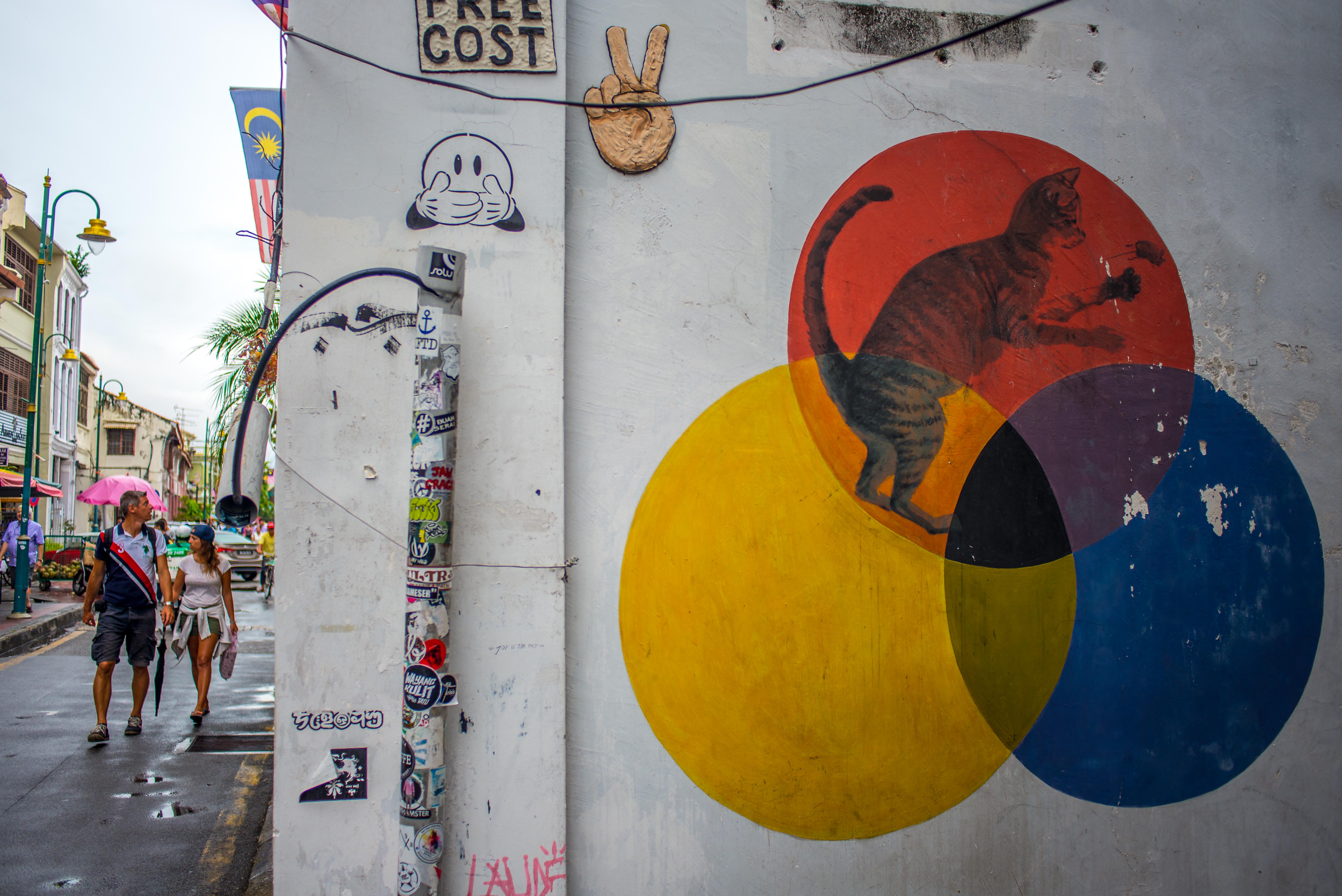 Street art à Georgetown Penang Malaisie Asie blogvoyage Icietlabas 101 Lost Kittens - Les 101 Chatons Perdus