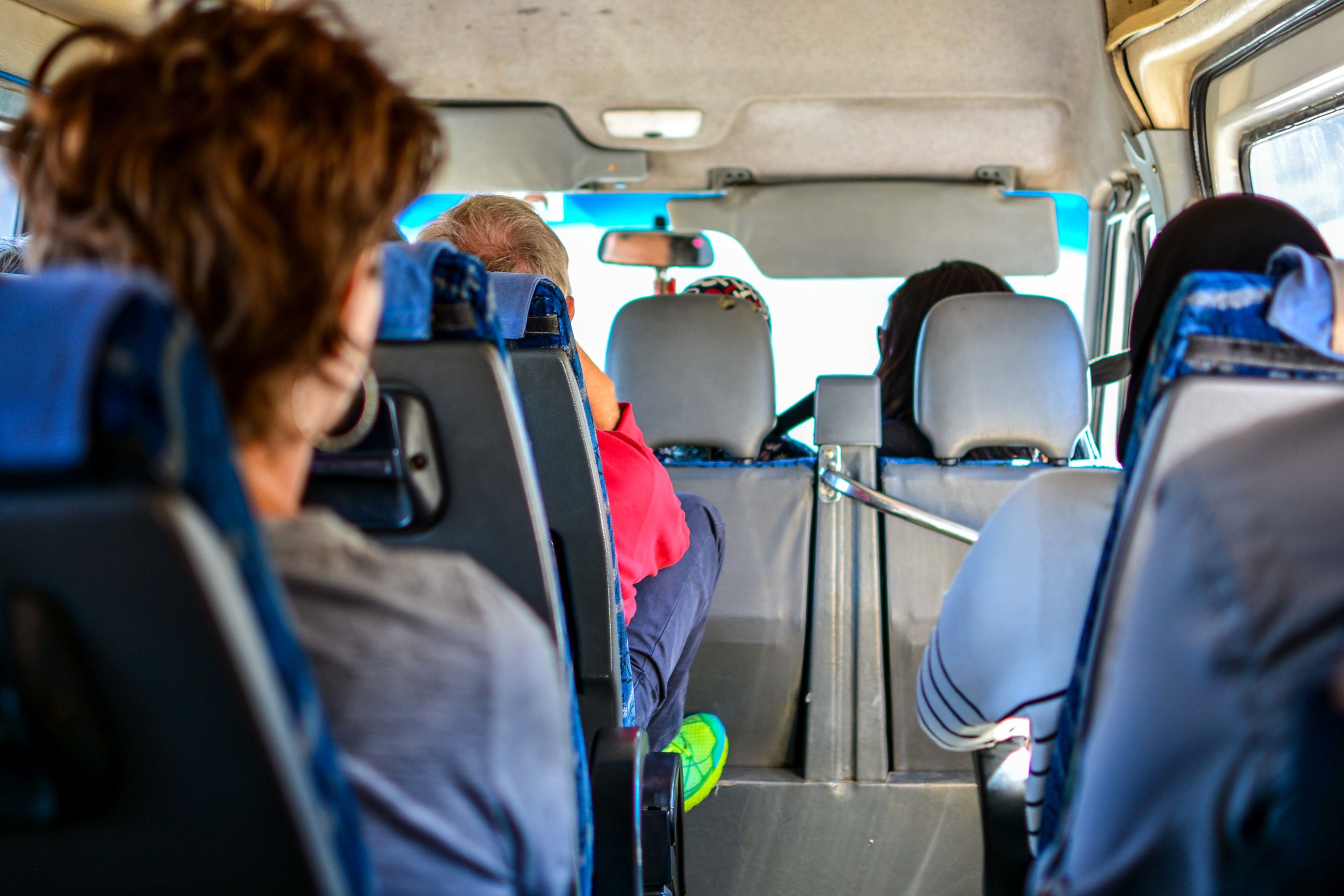 Dans le minibus en direction du désert du sahara