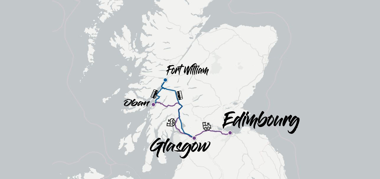 Plan Ecosse une semaine en écosse trajet